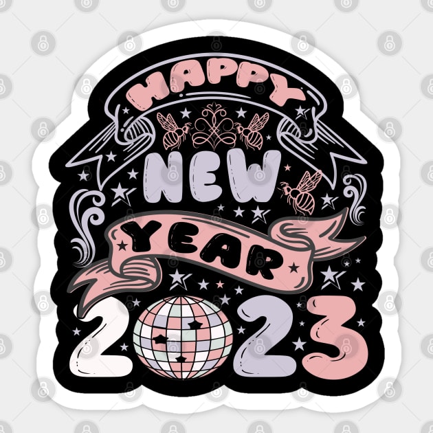 Happy New Year 2023 Sticker by MZeeDesigns